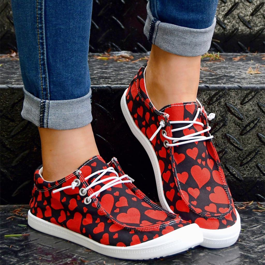 Kwiatowy nadruk Damskie buty sportowe Płaskie Oddychające buty Obuwie damskie