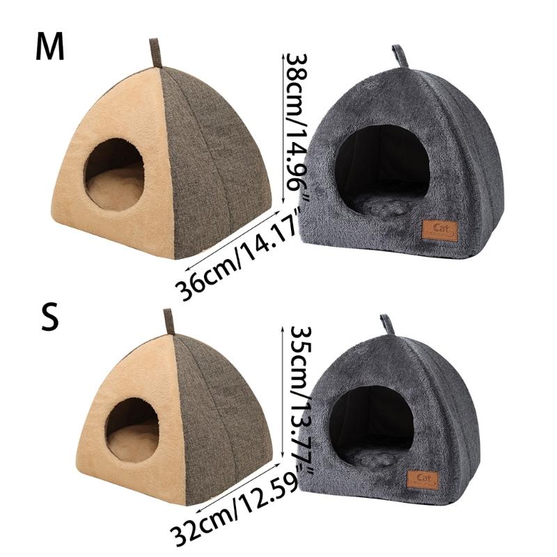 Cat Bed for Indoor Cat Small Dog Warm Bed House Washable Puppy Tent Bed Kitten Cave Removable Cushion