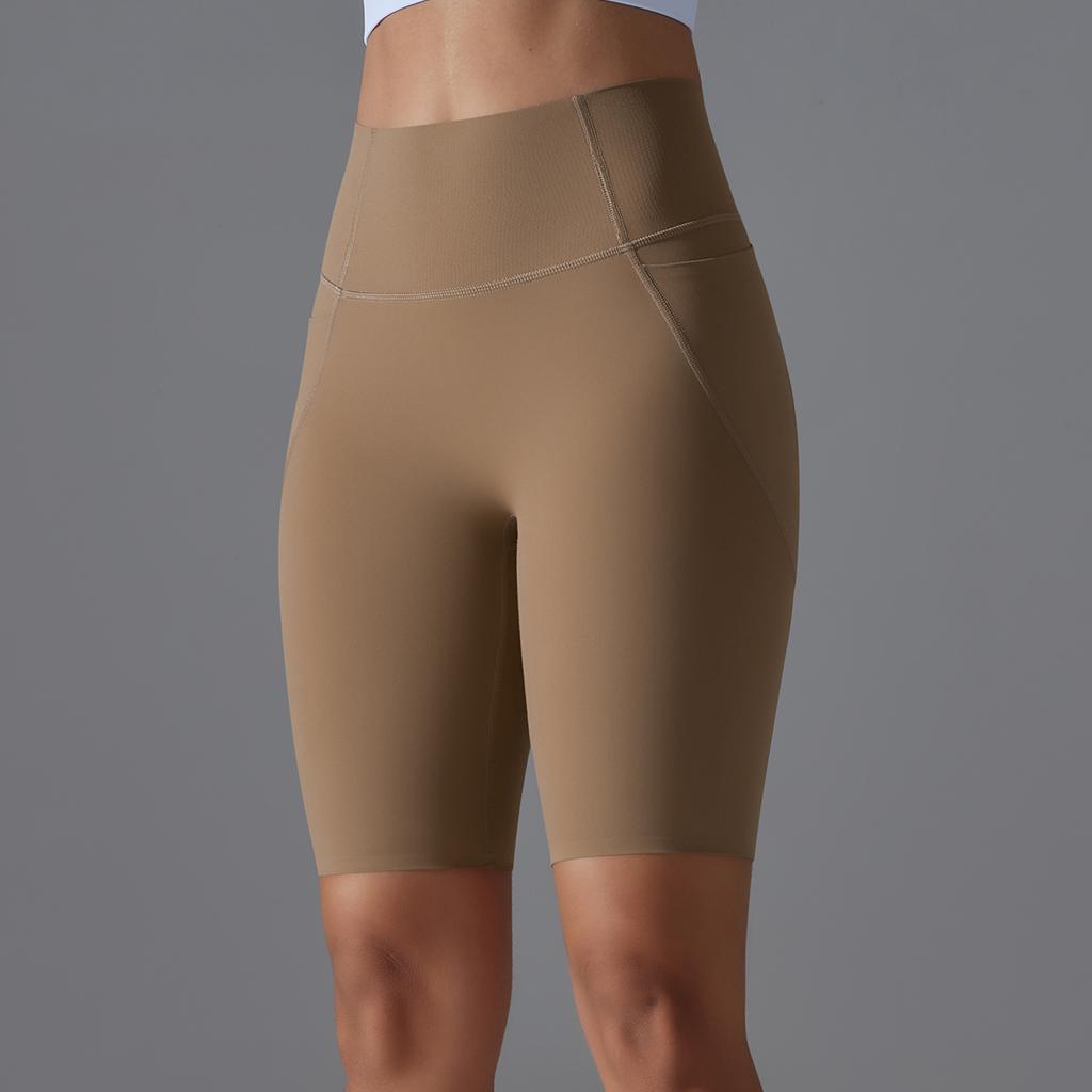 High Waist Yoga Shorts With Porkets Women Summer Elastic Sports Fitness Shorts Workout Short Leggings