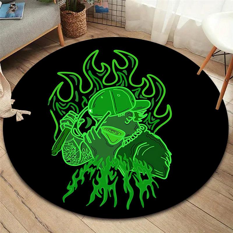 feid Round Area Rug,Carpet Rug for Living Room Bedroom Sofa Playroom Decor,Non-slip Floor Mat