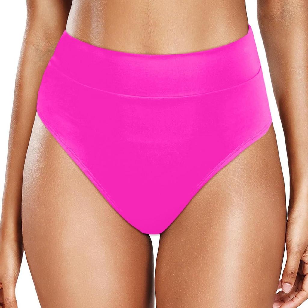 Women's Fashion Solid Colour Sexy Back Ripple Pleated Shorts Swimming Shorts