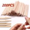 Nail Art Pusher Orange Wood Sticks Duable-head Pedicure Manicure Sticks for Salon Rhinestones Dotting Removal Nail Art Care Tool