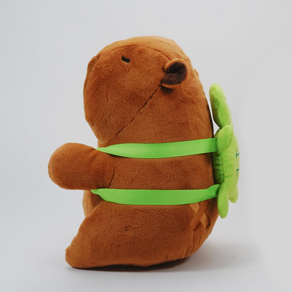 Clearstone Capybara Plush Toy, Chavimaru Turtle, 32cm, Brown