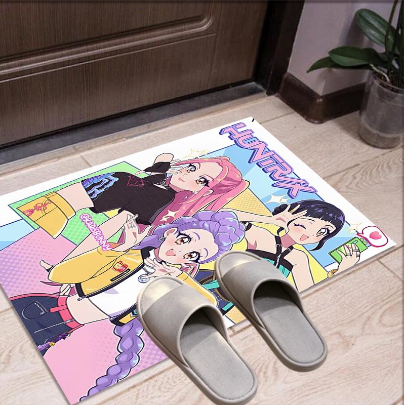 KPop Dämonenjäger Muster Teppich, Innen-/Außenmatte, für Picknick, Spielzimmer, Schlafzimmer, Büro, Wohnzimmer, Heimdeko Teppich, Geburtstagsgeschenk