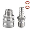 1/2"NPT Beer Quick Disconnect Set, 1/2 " Barb 304 Stainless Steel Quick Disconnect Kit Moonshine Fitting Connectors HomeBrewing
