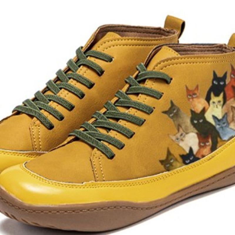 New large size women's shoes fashion boots women's round head low tube front strap flat bottom versatile tooling boots wish