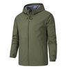 Men's Windproof and Waterproof Lightweight Jacket Outdoor Sports Plain Color Hooded Jacket