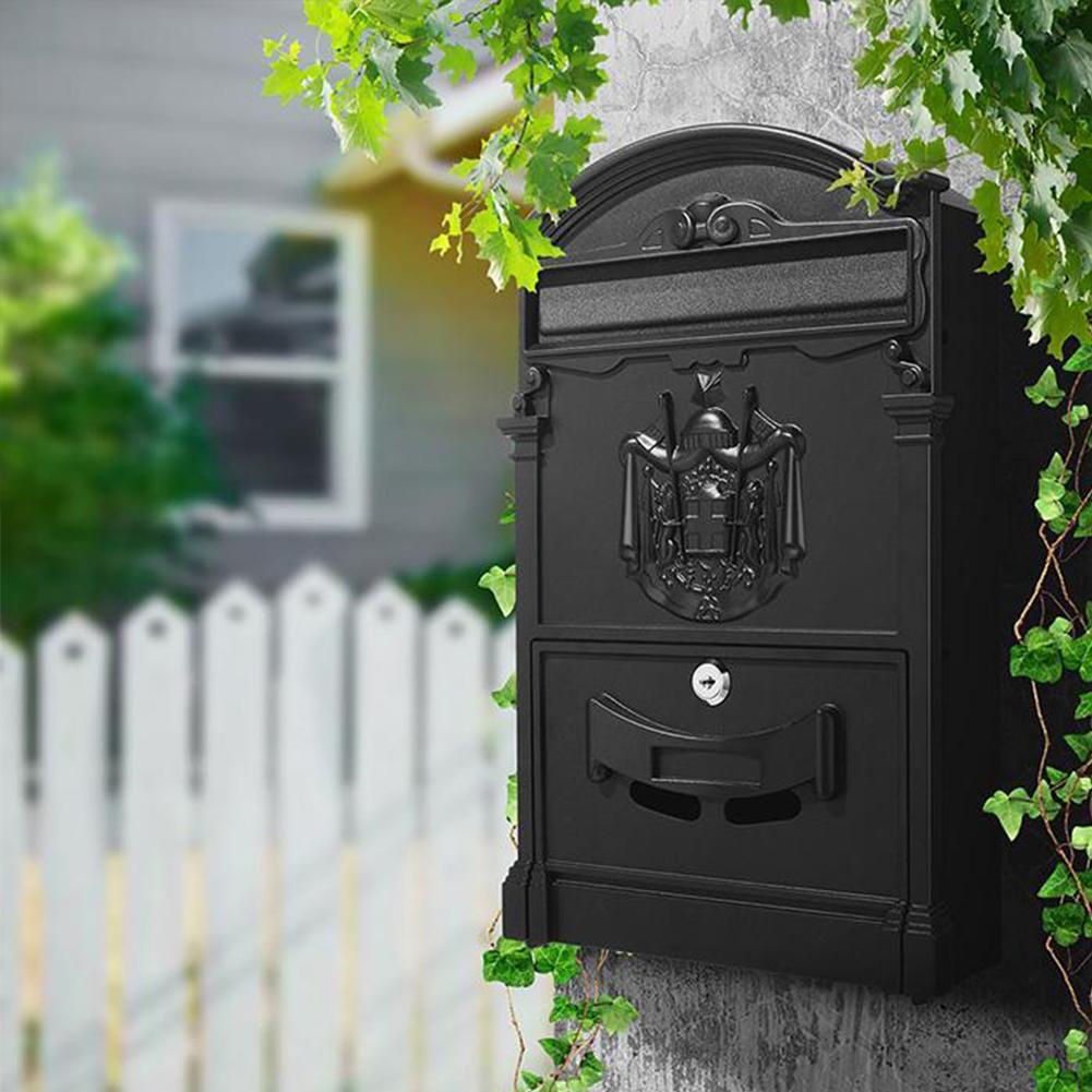 Outdoor Large Wall Mounted Mailbox Lockable Secure