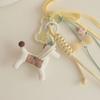 Handmaking Braided Rope Bag Pendant Polyester Fabric Animal Couple Keyring  Jewelry Accessories