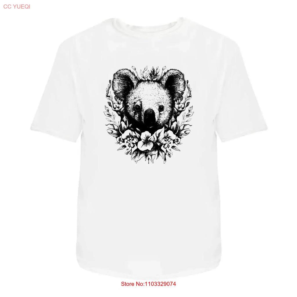 koala T Shirt 100 Cotton S 2XL TA040420 vintage Washed graphic Versatile fashion Slightly Casual Stretched streetwear