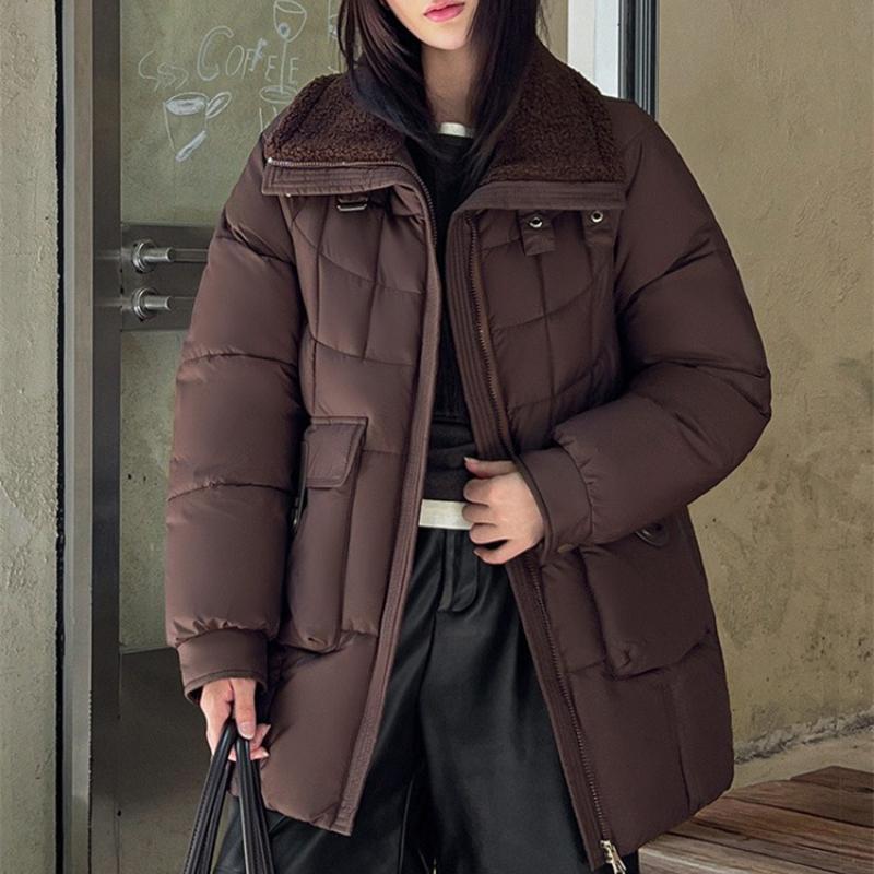 

Утолщенная пуховая куртка с хлопковой подкладкой женская зимняя высококачественная стеганая куртка из овечьей шерсти с длинной хлопковой подкладкой. XXXL