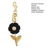 Keychain Pendant Sparkling Rhinestones Inlaid Flower Shape Key Chain with Lobster Clasp Hanging Design Keyring Backpack Accessory