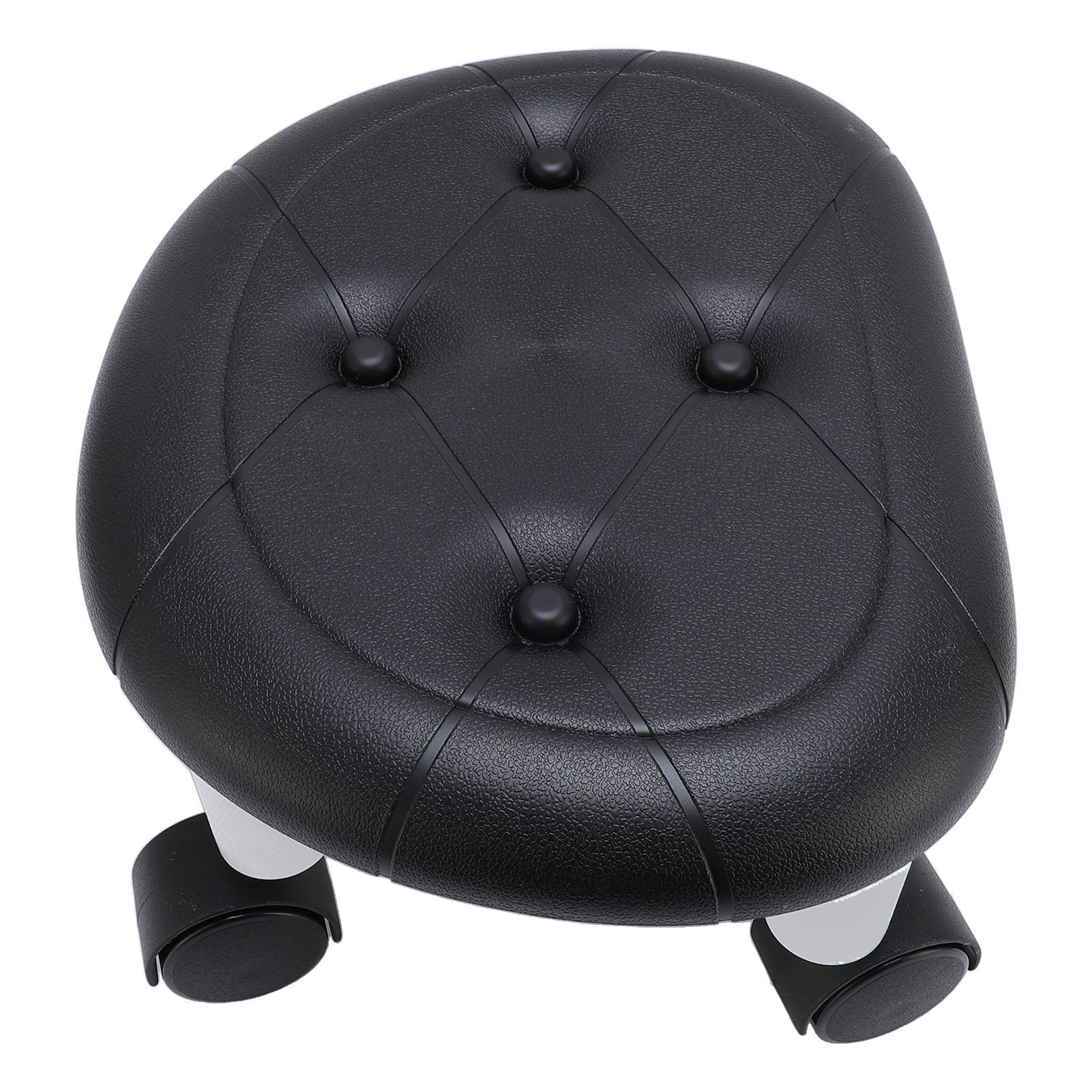 Low Rolling Stool with Wheels Ergonomic Heavy Duty Short Rolling Seat for Bedroom Living Room