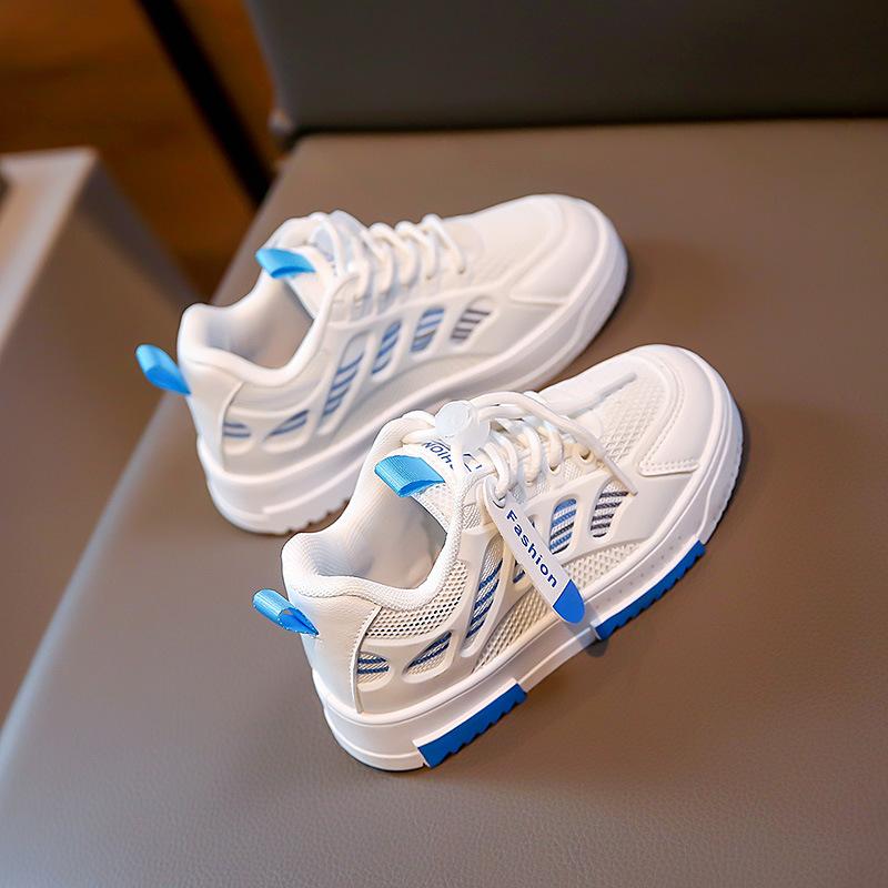 

Children s board shoes 2025 spring new comfortable and fashionable breathable boys and girls single shoes casual student mesh sports shoes 27