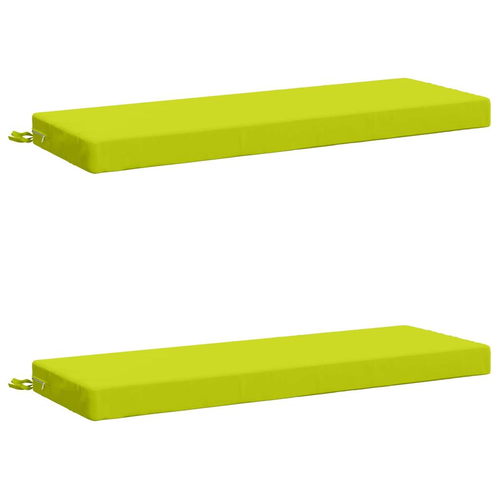 2 piece Bench Cushions SOEST 2 pcs. 100percent Polyester Light Green