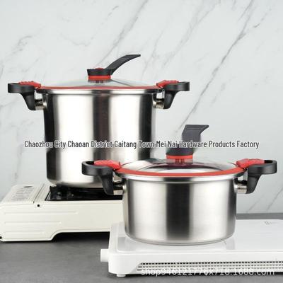 304 Stainless Steel Multifunctional Micro-Pressure Cooker Simmering Pot with Large Capacity and Compound Bottom