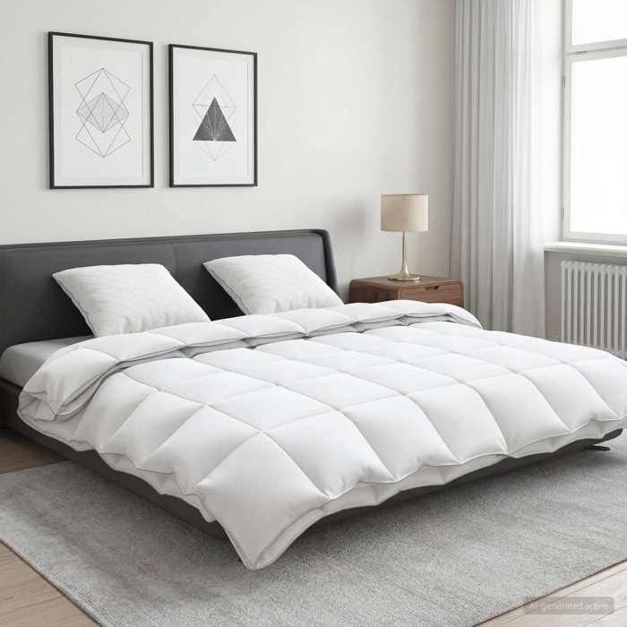 Maison Exclusive - Ensemble de couette 90 % en duvet d’oie FULDA 3 pc 200 x 200 cm