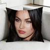 Megan FoxX Actor Model Square DoubleSided printed Pillow Case Bedroom Bedside Pillow Sofa Cushion Cover Gift