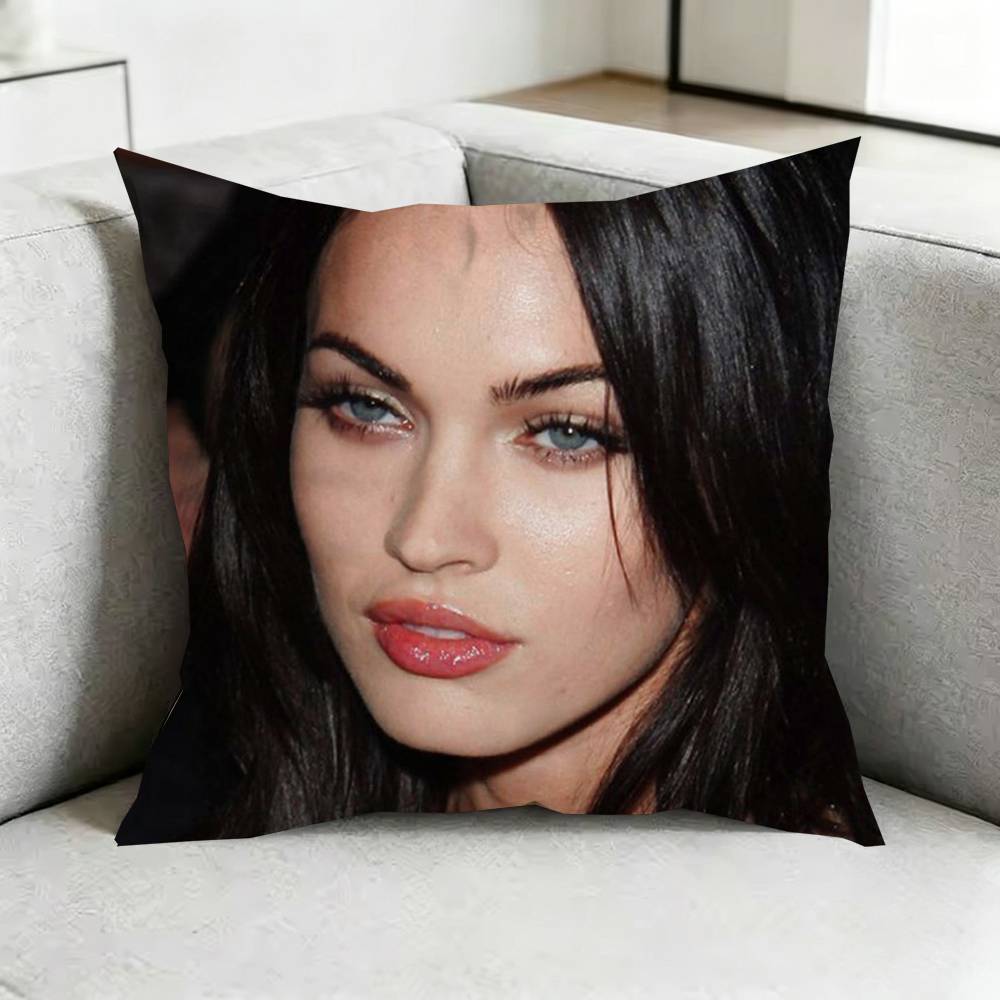 Megan FoxX Actor Model Square DoubleSided printed Pillow Case Bedroom Bedside Pillow Sofa Cushion Cover Gift
