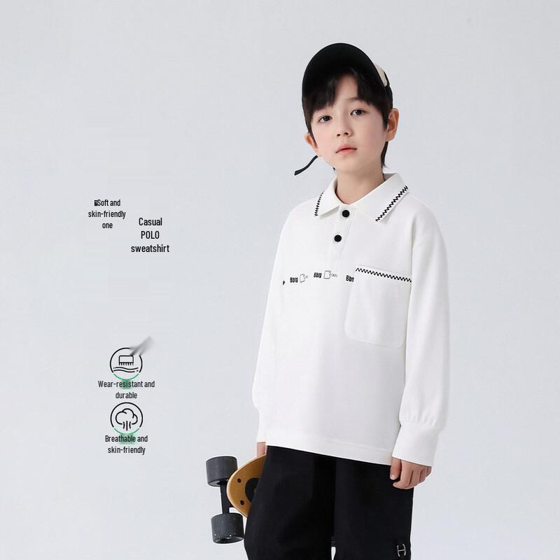 

Boy s Cotton Polo Long Sleeve T-Shirt 160