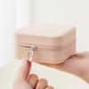 Leather Jewelry Box With Mirror For Earrings Rings And Necklace Storage