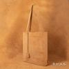 Cogre Tote Bag Genuine Leather Suede Leather Shoulder Handbag A4 Size Bottle Holder Strap Lightweight Stylish Popular Brand Bag Gift Suede Brush
