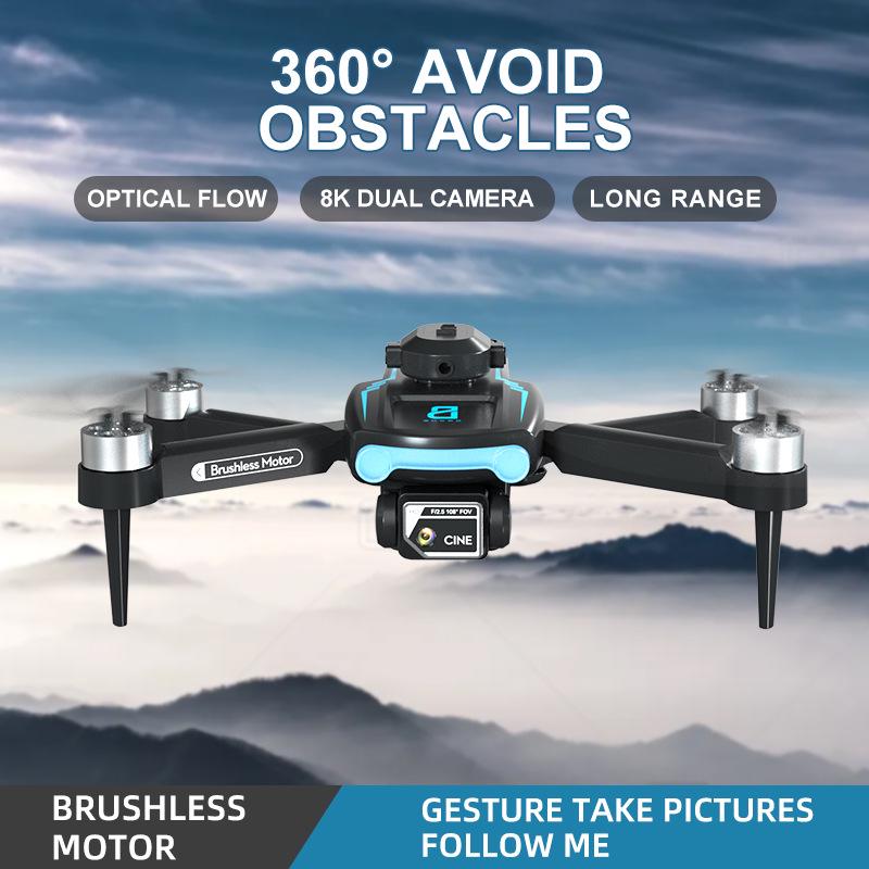 F169 Foldable 8K Dual Camera Drone with Optical Flow Positioning and Remote Control for Aerial Photography