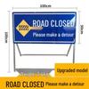 Reflective Road Closure Traffic Sign, Upgraded
