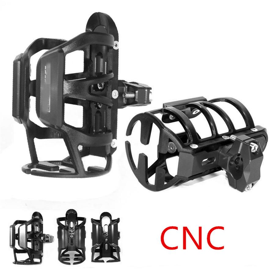 For BMW R1250GS Crash Bar Mount CNC Cup Holder Water Bottle Cage Bracket Black