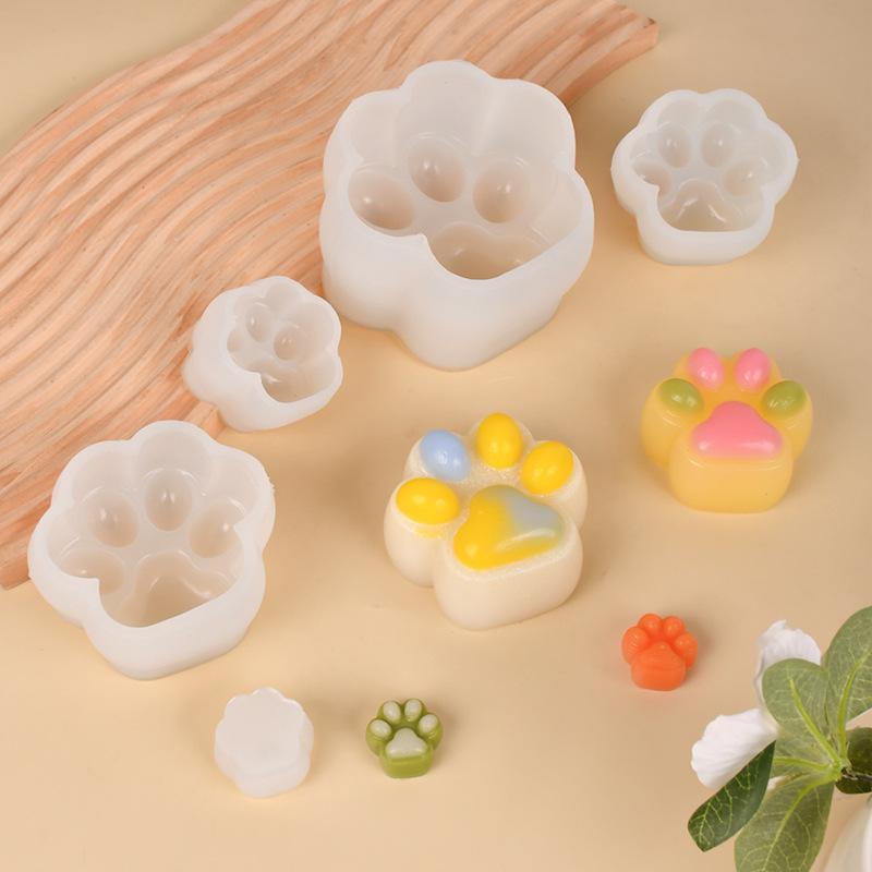 Large Cat Paw Slow Rising Stress Relief Clay Handmade DIY Silicone Mold