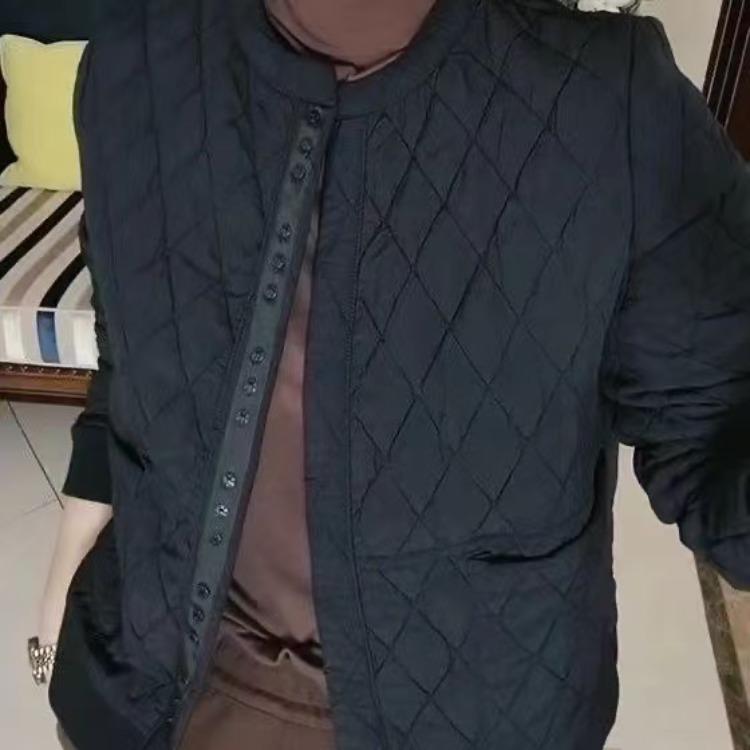 

Ретро-ромбовидная сетка, легкое и теплое маленькое хлопковое пальто, женская зимняя повседневная утягивающая модная хлопковая стеганая куртка небольшого размера, хлопковое пальто, легко подходящее M