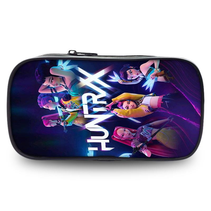 Kpop Demon Hunter Pencil Case Primary and Secondary School Pencil Case Girls Large Capacity Kindergarten Three-layer Zipper Lightweight Stationery Box