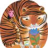 DJECO Silhouette Puzzle "Tigers Walk" 24-Piece Jigsaw Puzzle, Tiger, Ages 3, 4, and 5, Boys and Girls, Toddlers, Baby, Present, Gift, Toy, Children,