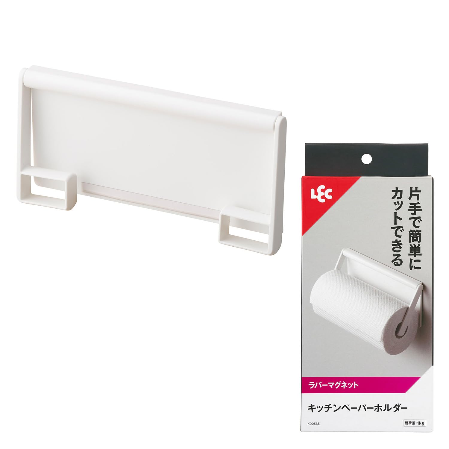 

Держатель для кухонной бумаги Rec Kitchen, белый, грузоподъемность 1 кг, совместим с большими рулонами бумаги, произведенными за рубежом (Резиновый магнит)