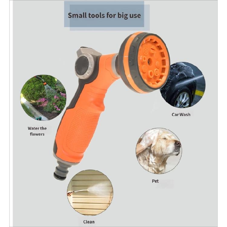 Hose Water Sprayer Adjustable Car Washer 8 Sprayer Pattern Sprayer Portable High Pressure Sprinkler Nozzle Garden Water