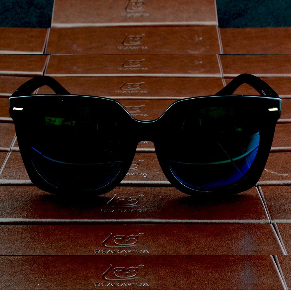 Clara Vida Blue Mirror Fashion Oversized Girl Polaroid Солнцезащитные очки Polaroid UV400 — фото 3