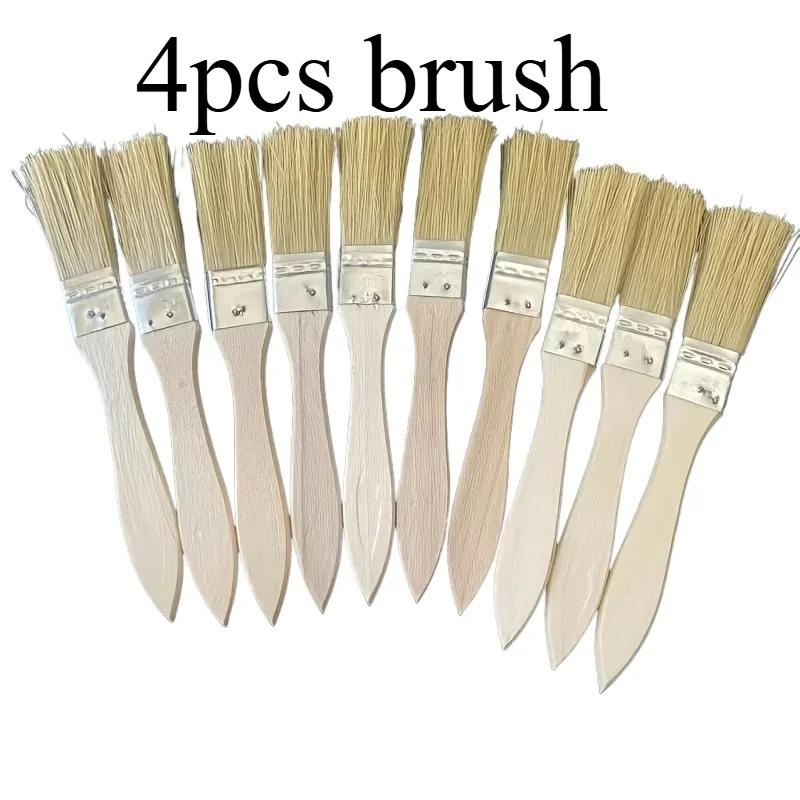 

щетки для гривы, (4-Pack) подходит для искусства, поделок, штукатурки, покраски, нанесения клея, деревянные ручки