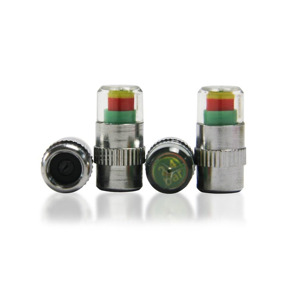 4PCS Car Auto Tire Pressure Monitor Tire Gage Alert Sensor Indicator Valve Caps