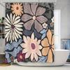 Floral Shower Curtain Botanical Nature Pattern Bathroom Decor Waterproof Fabric Vintage Farmhouse Style Modern Wall Hanging