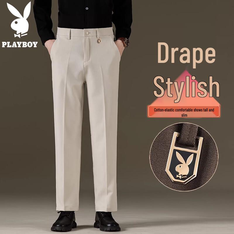 Playboy Men s Loose Straight Leg Casual Pants 31