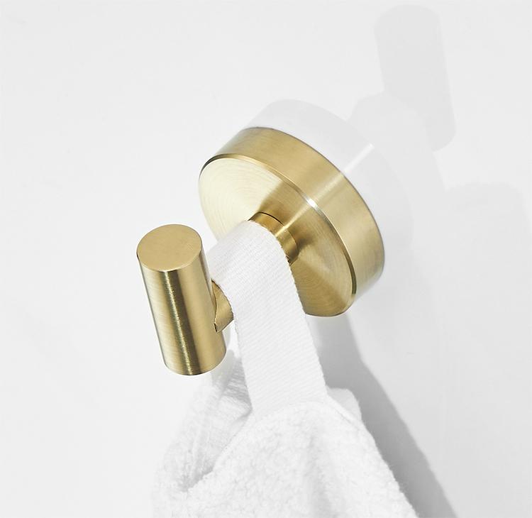 Modern Design Towel Rack 3 Pieces Bathroom Bath Toilet Accessory Wall Mounted Paper Holder Brushed Gold Bathroom Accessories Set
