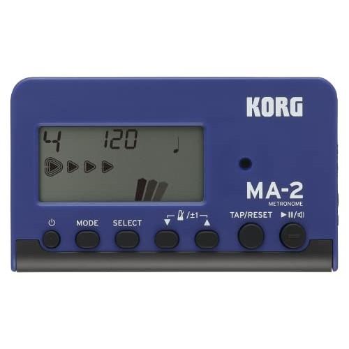 KORG Metronome MA-2 BLBK Blue Black Brass Band Orchestra Guitar Vocal Music Acapella Ideal for Personal Practice 100 Hours Continuous Operation