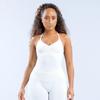 DFYNE Yoga Wear: V-Neck Tank Top & Seamless Long Pants Set