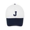 HW-BC224 : J Initial Two Tone Cap_White Navy