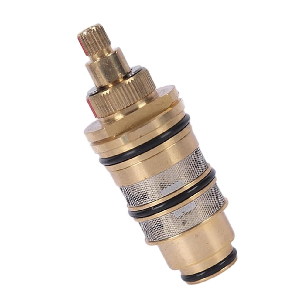 Thermostatic Shower Cartridge with Brass Valve Core for Easy Installation and Stable Temperature Control Gold Color