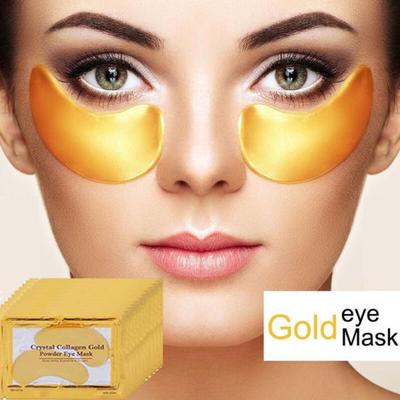 5 párů 24K zlato kolagenové oční masky Anti-aging náplasti na oči s kyselinou hyaluronovou pod oční maskou