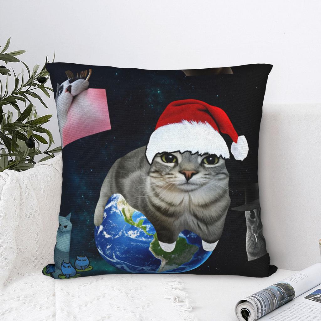 Meowl Cat Pillow Case Soft Pillow Cover Funny Pillowcases For Sofa Couch Bed Living Room