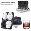 Silicone Skull & Sphere Ice Mold: 6-Cavity Skull + 4-Cavity Sphere for Whiskey & Cold Drinks
