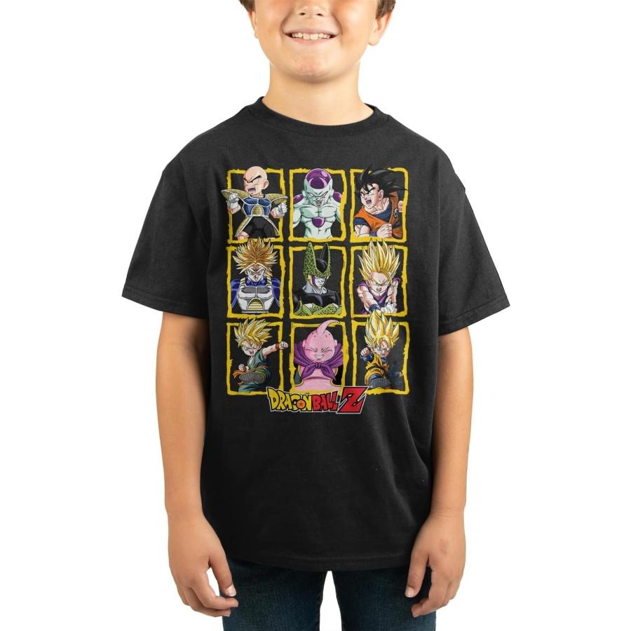 Dragon Ball Z Character Portraits Kids Charcoal Heather T-Shirt S