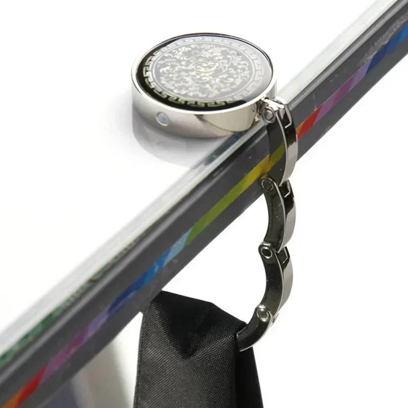 Haushalt Tragbar 1 Stück Runder Tisch Vintage Blumen Faltbarer Handtaschenhaken Handtaschenhaken Halter Dekoration Zubehör Werkzeuge